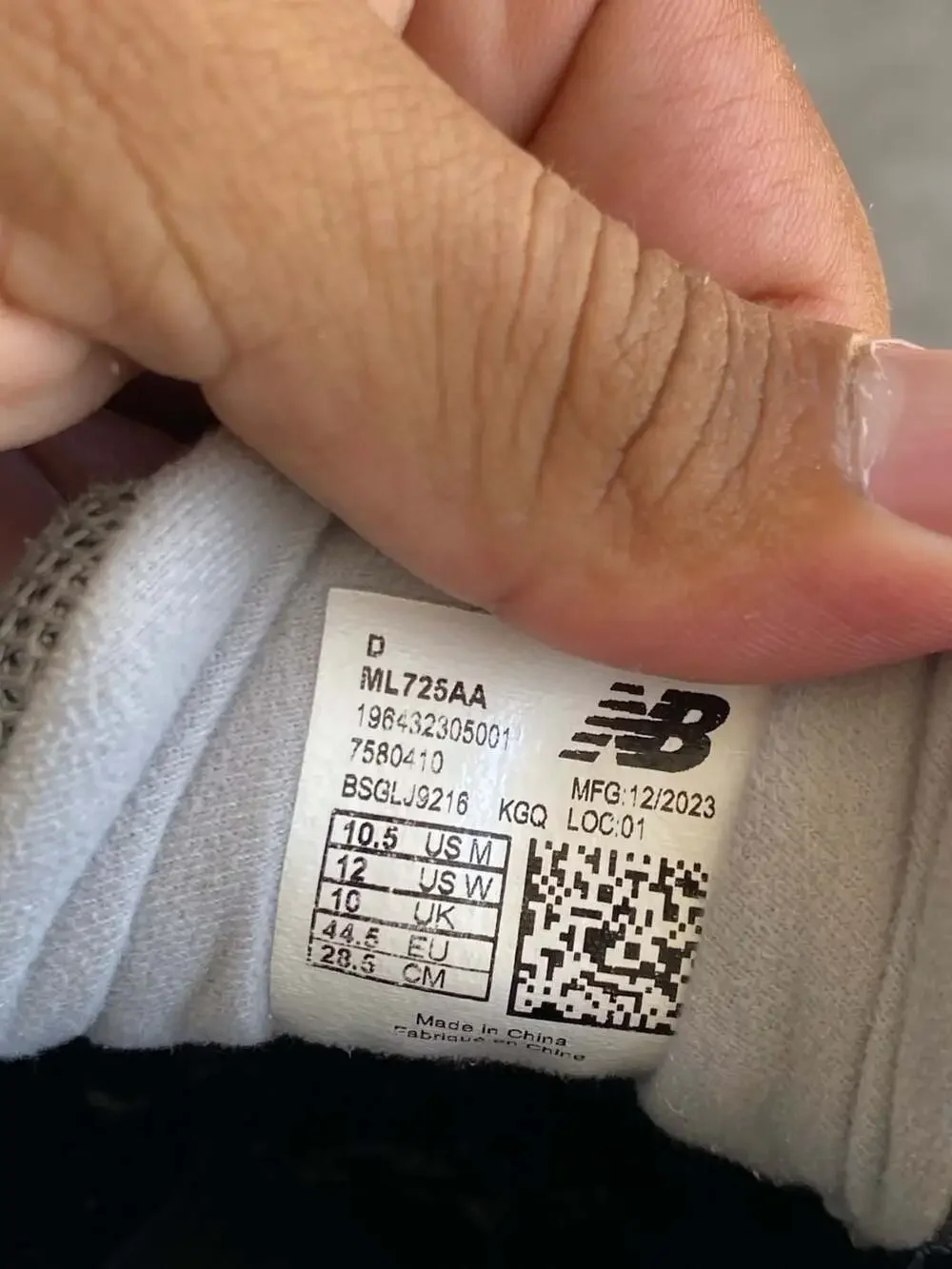 New Balance 725v1 Raincloud Grey Suede Sneakers